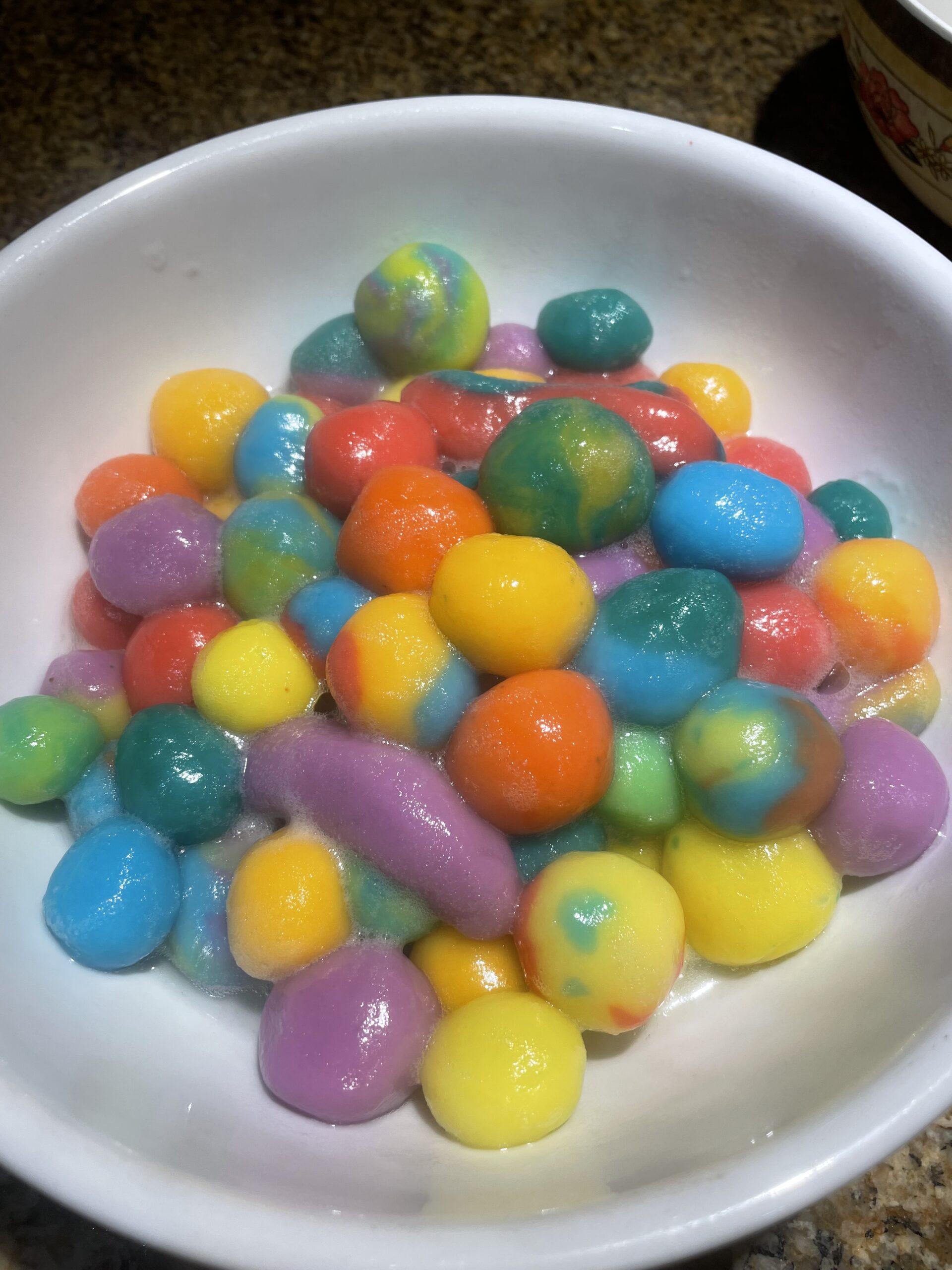 Colored rice balls